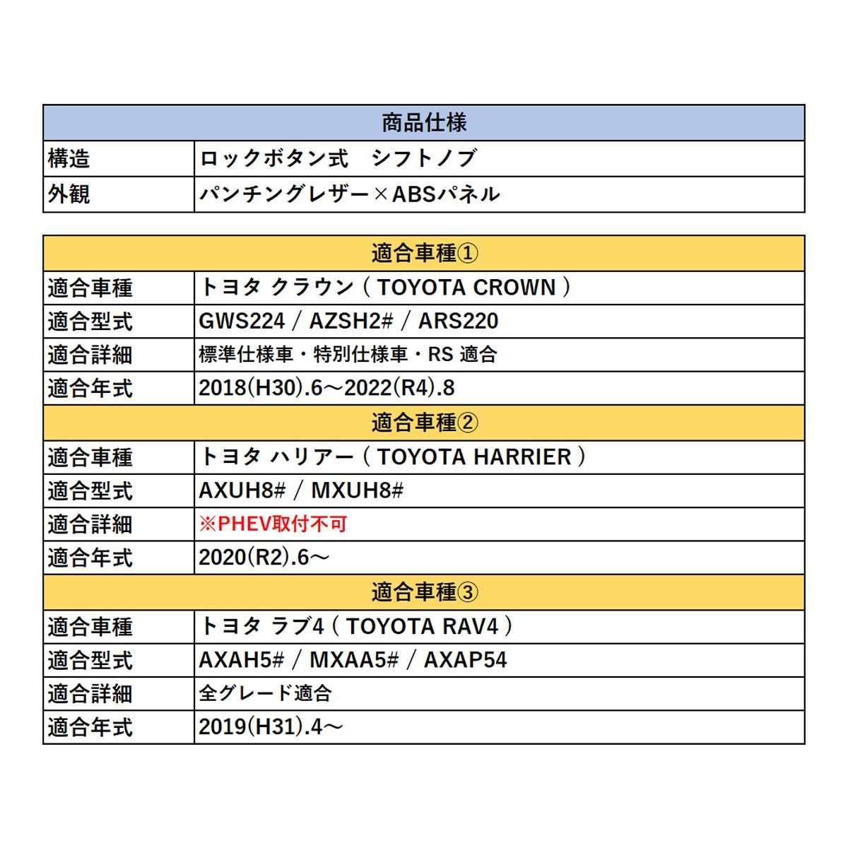 RAV4 50系 シフトノブ 純正交換 トヨタ車 ボタンロック解除 対応 ブラック カーボン調 PVCレザー - メルカリ