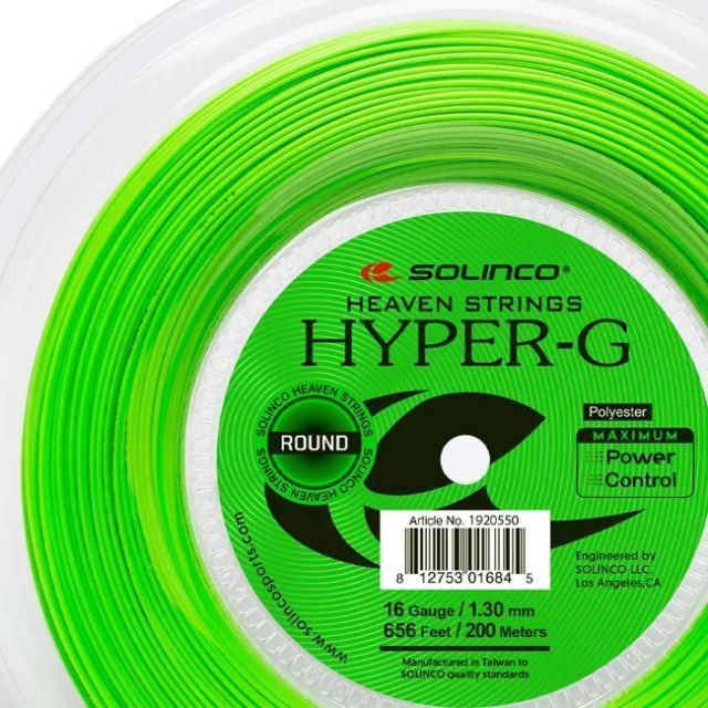 ソリンコ(SOLINCO) HYPER-G ROUND ハイパーG ラウンド 1.15／1.20 Solinco HYPER-G 200m ロールガット 1.25mm
