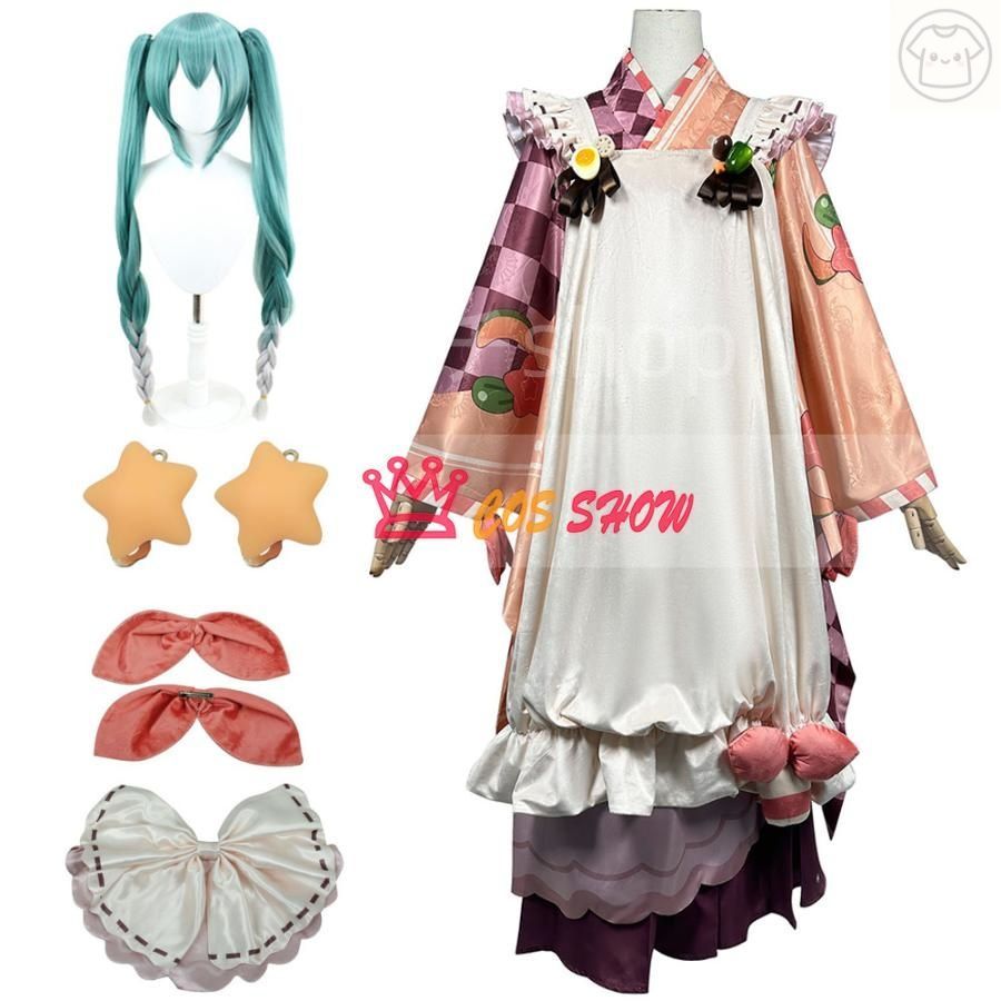 初音ミク 雪ミク 北海道の冬 冬のごちそう 2025メイド服 コスプレ衣装 和服 cosplay仮装 日常服 ウィッグ追加 イベント ステージ服 舞