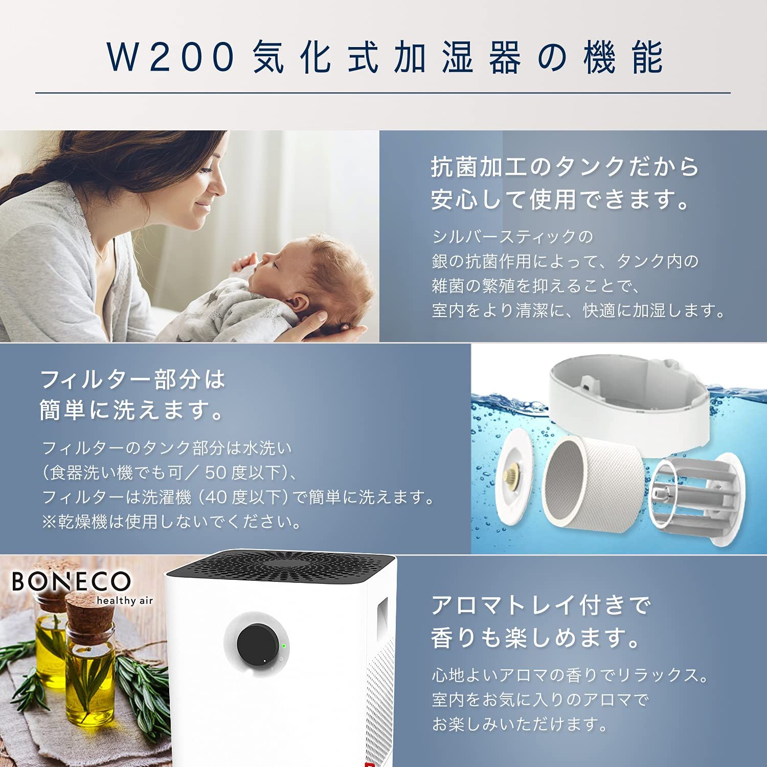 気化式加湿器 W200