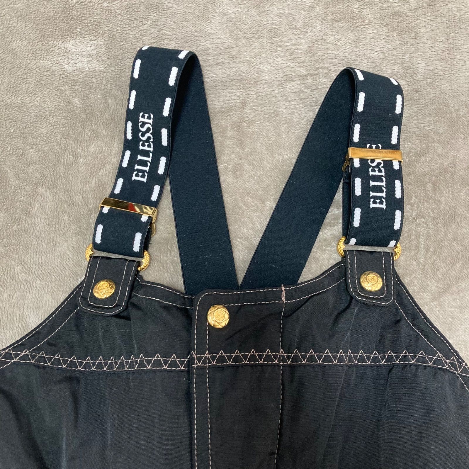 ellesse エレッセ スキーウェア くま 千鳥格子 上下 スノボーウェア L