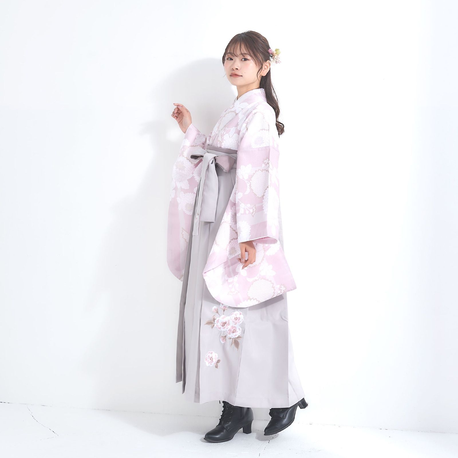 卒業式　袴　6点セット　6年生女子 小学校卒業式にジュニア卒業袴レンタル｜12歳前後の小学生女の子