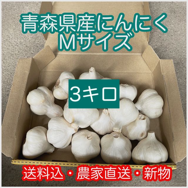 青森県にんにく3キロ 2L.L 青森県にんにく3キロ 2L