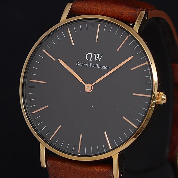 稼動 良品 ダニエルウェリントン クラシック B36R15 36mm 黒文字盤  
