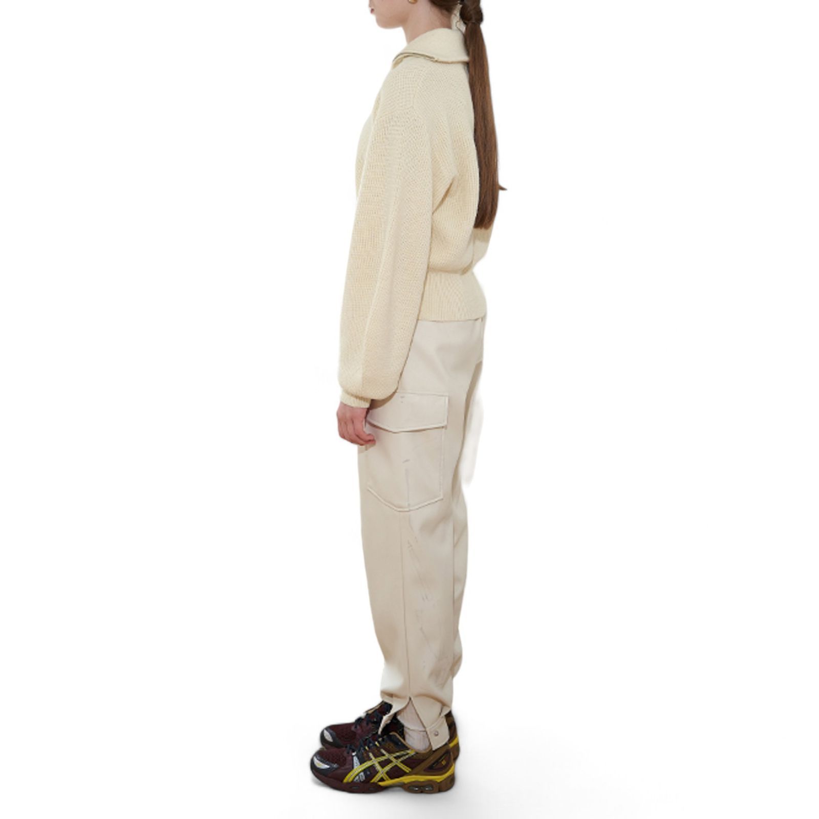 CHAROL シャロル ハーフジップ ニット トップス ホワイト 新品 - メルカリ 