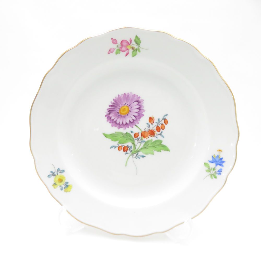 MEISSEN マイセン ベーシックフラワー 二つ花 040110 中皿 18cmプレート SY13349A3