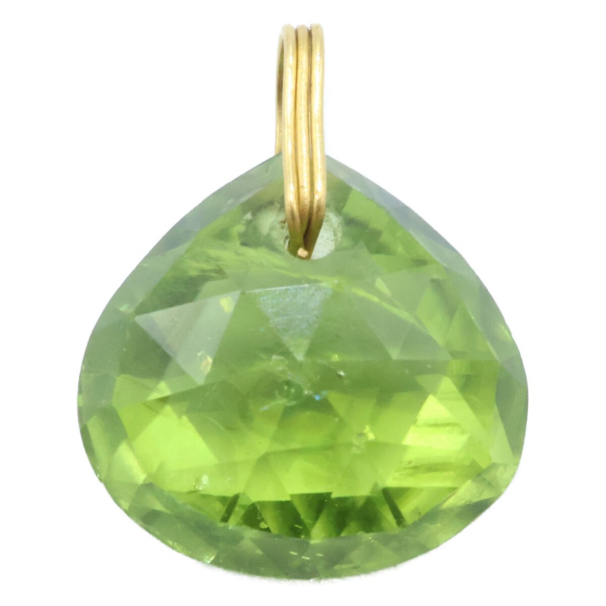 Marie-Helene de Taillac マリーエレーヌドゥタイヤック 22KYG 7.6ct ペリドット ブリオレット ペンダントトップ