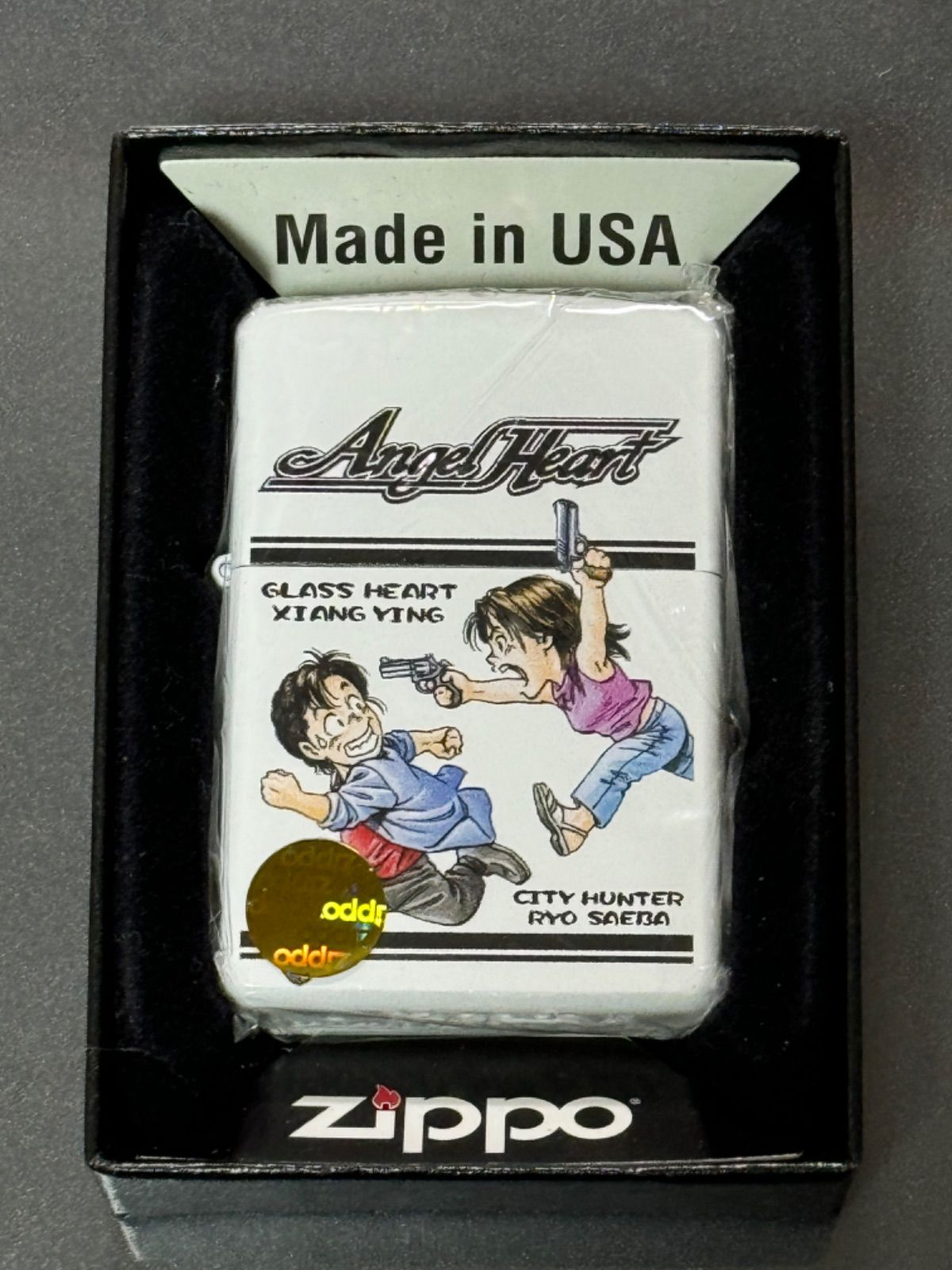 zippo シティーハンター エンジェルハート 限定品 CITY HUNTER 2008年製 Angel Heart RYO SAEBA 両面デザイン  北条司 デットストック シリアルナンバー NO.166 ケース 保証書 - メルカリ