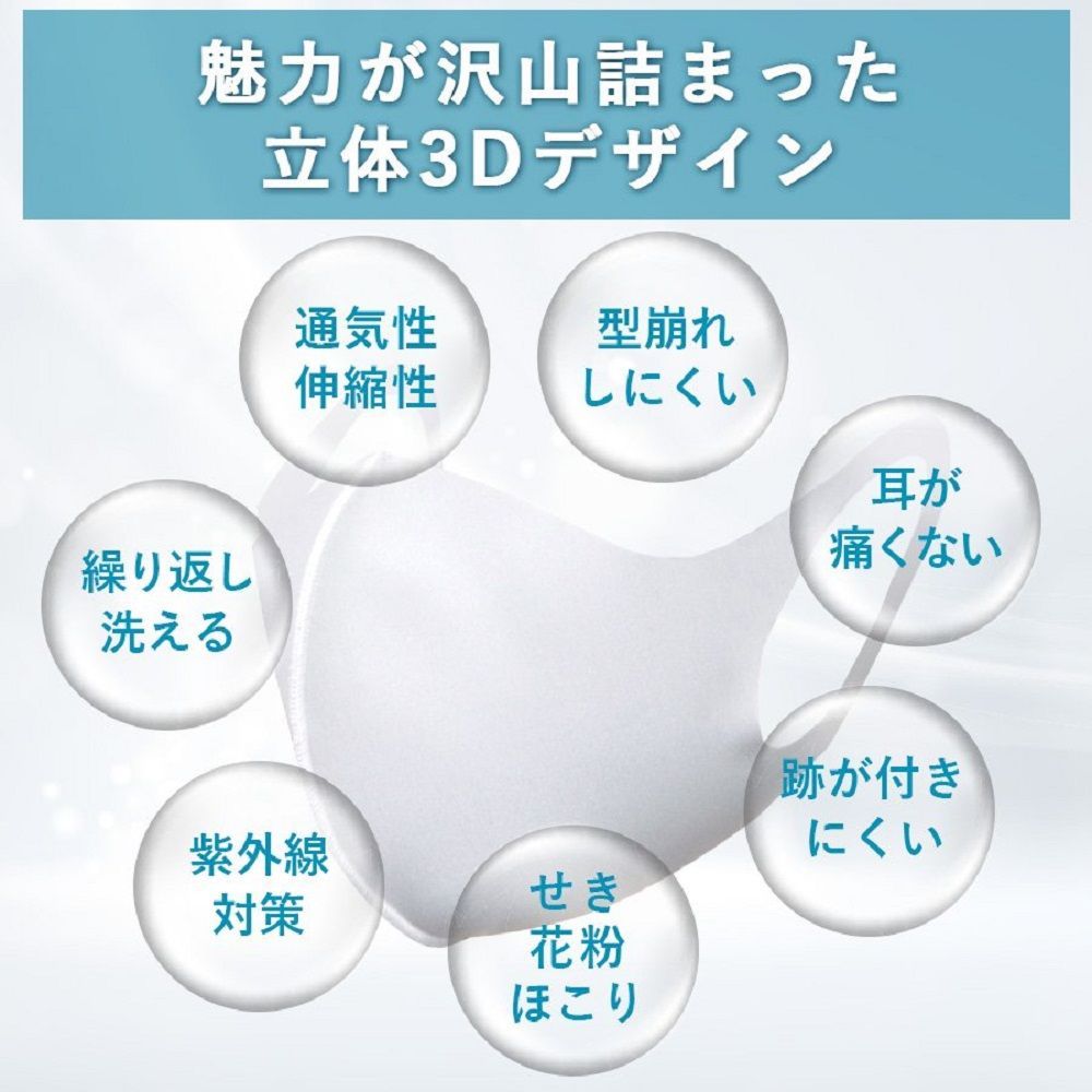 洗える夏用マスク 6枚セット 夏マスク 立体型マスク 布製マスク 3色