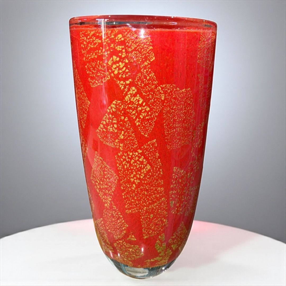 1000★藤★【金曜マダム■財宝級★超大判★チンチラショール】 岩田藤七〔水指〕茶道具 群青 金彩 ガラス花瓶 棗 Yahoo!オークション