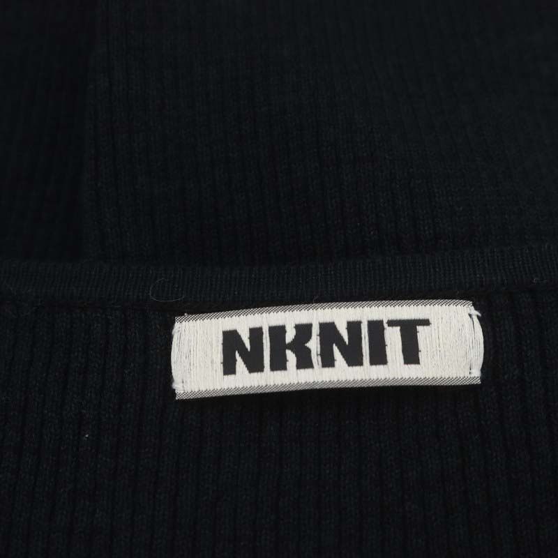 ンニット NKNIT cotton rib square knit tank top ニットタンクトップ 