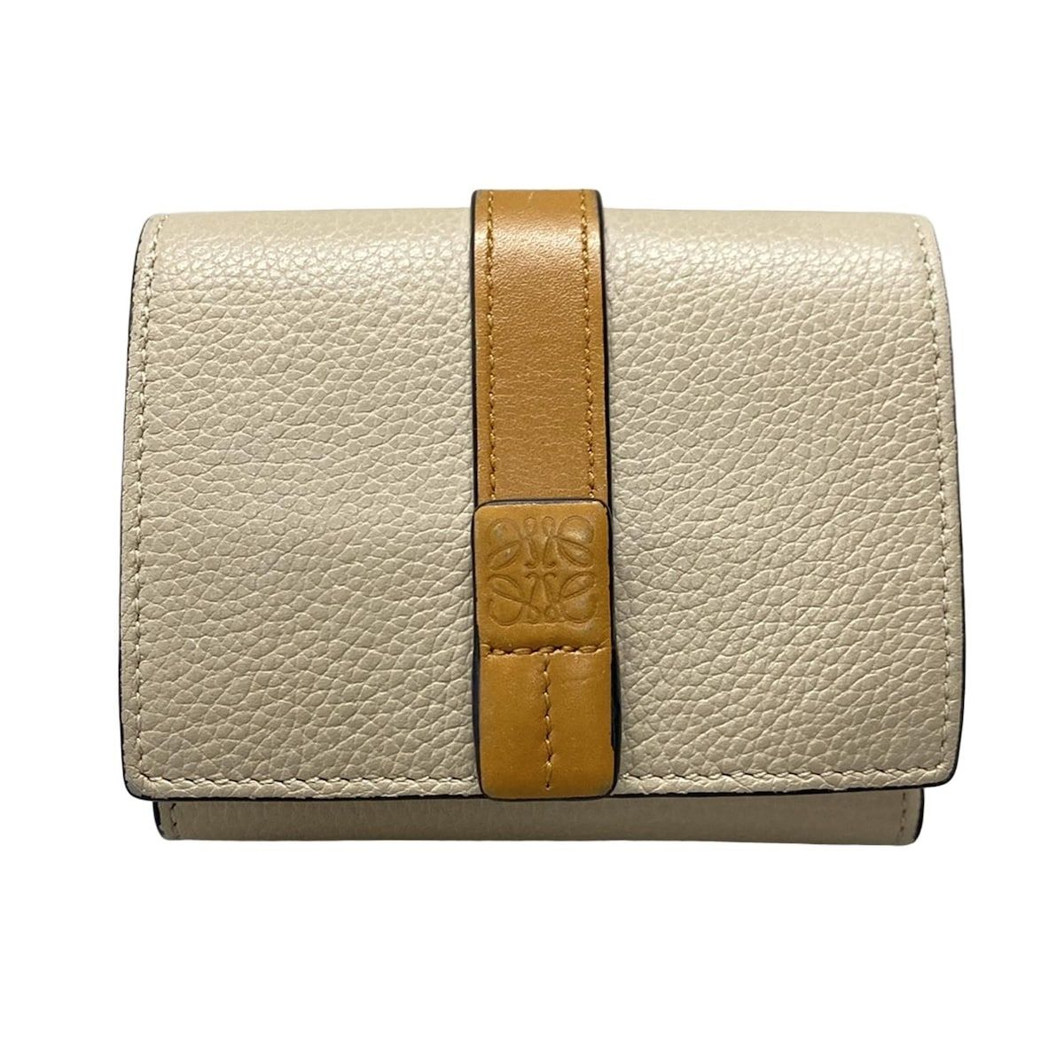 ロエベ バーティカルウォレット スモール ライトオーツ ハニー 三