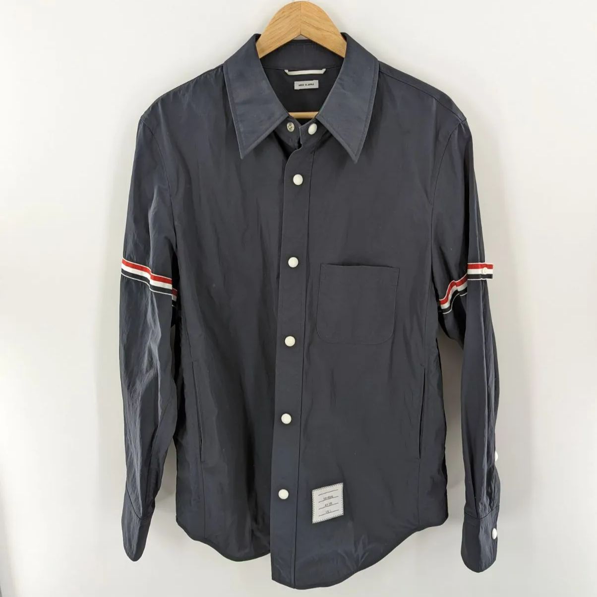 THOM BROWNE/トムブラウン トリコロールテープ シャツジャケット 