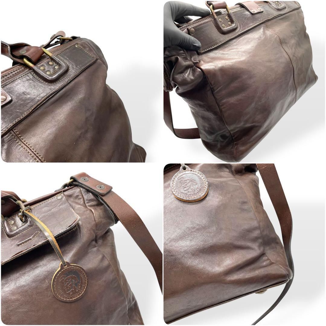 良品　DIESEL ヴィンテージ　2way ダレスバッグ　ショルダーバッグ　本革 良品 DIESEL ヴィンテージ 2way ダレスバッグ ショルダーバッグ 本革