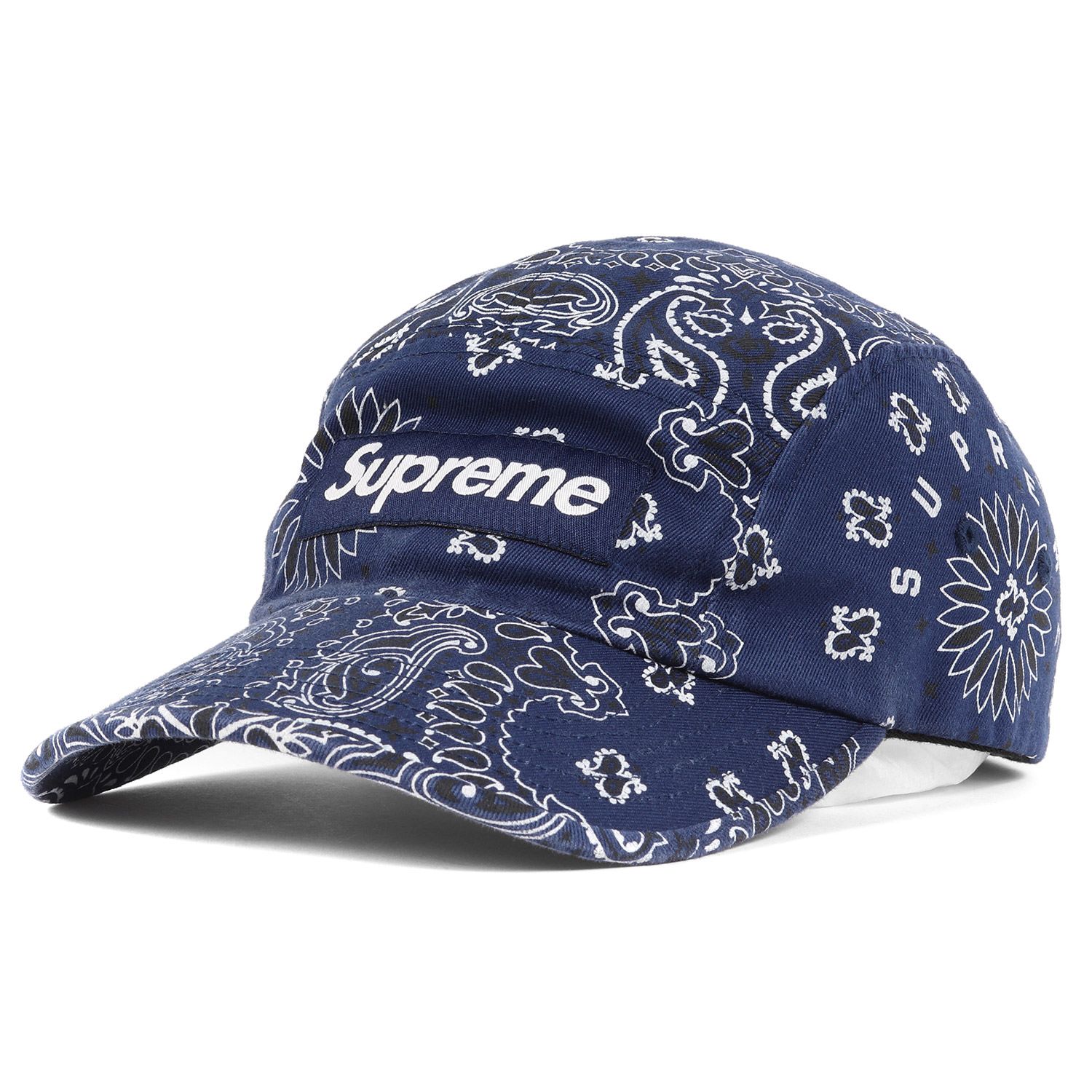 帽子supreme バンダナキャップ　ネイビー