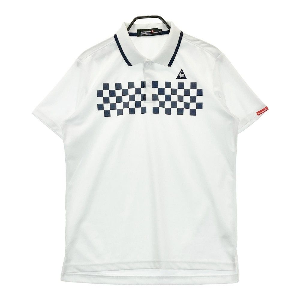 ルコックスポルティフ ゴルフ ポロシャツ【ホワイト/LL】新品！ le coq sportif GOLF ルコックスポルティフ ゴルフ ゴルフウェア 半袖