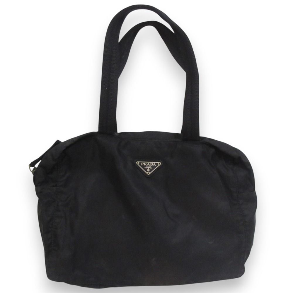 良品 PRADA プラダ トライアングルロゴプレート ナイロン ミニボストン 