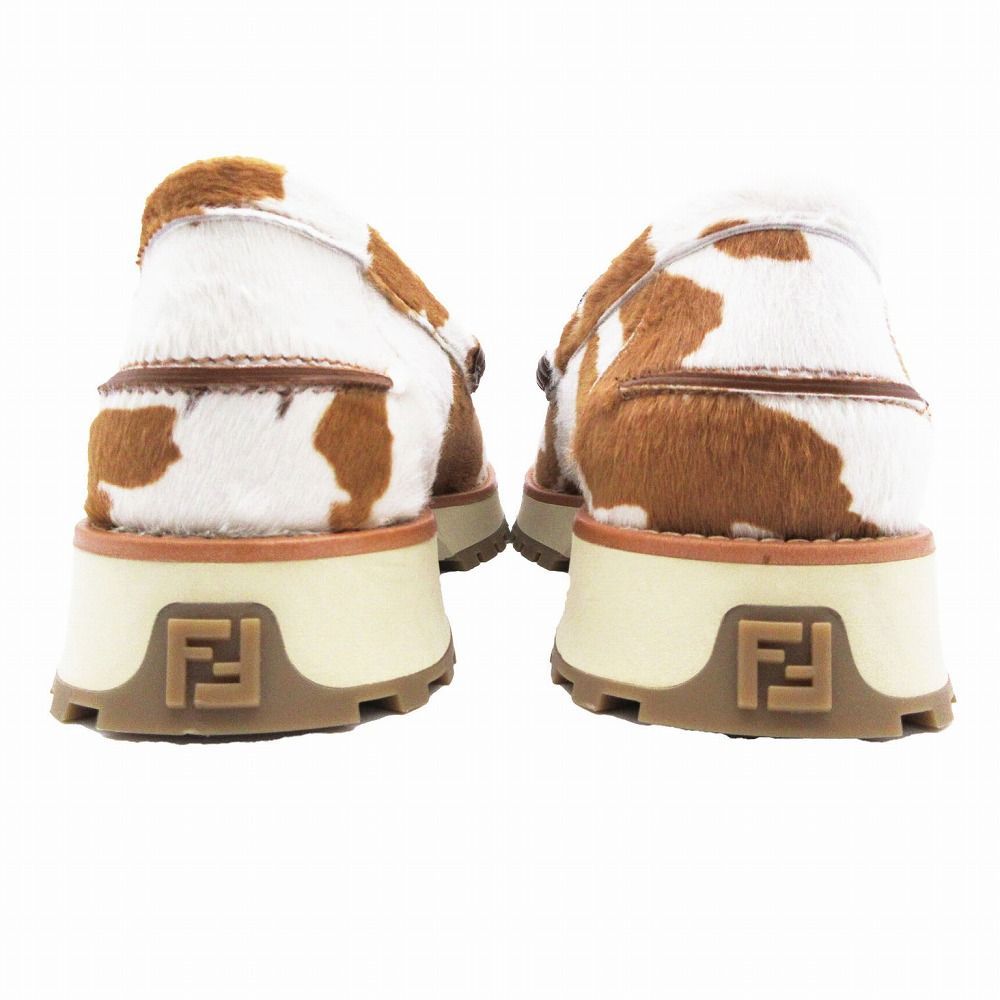 フェンディ FENDI ロゴプレート ブラウン メンズ レザーベルト 箱付