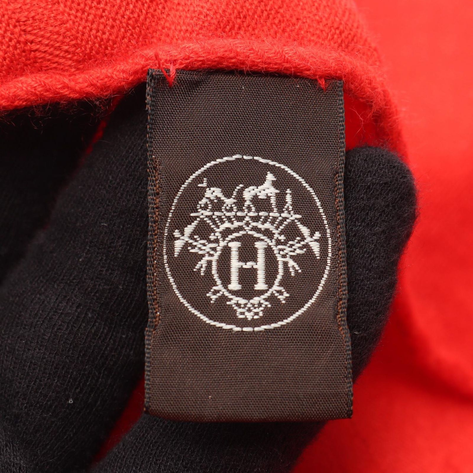 エルメス HERMES ストール ニューリブリス レッド シルク ストール  