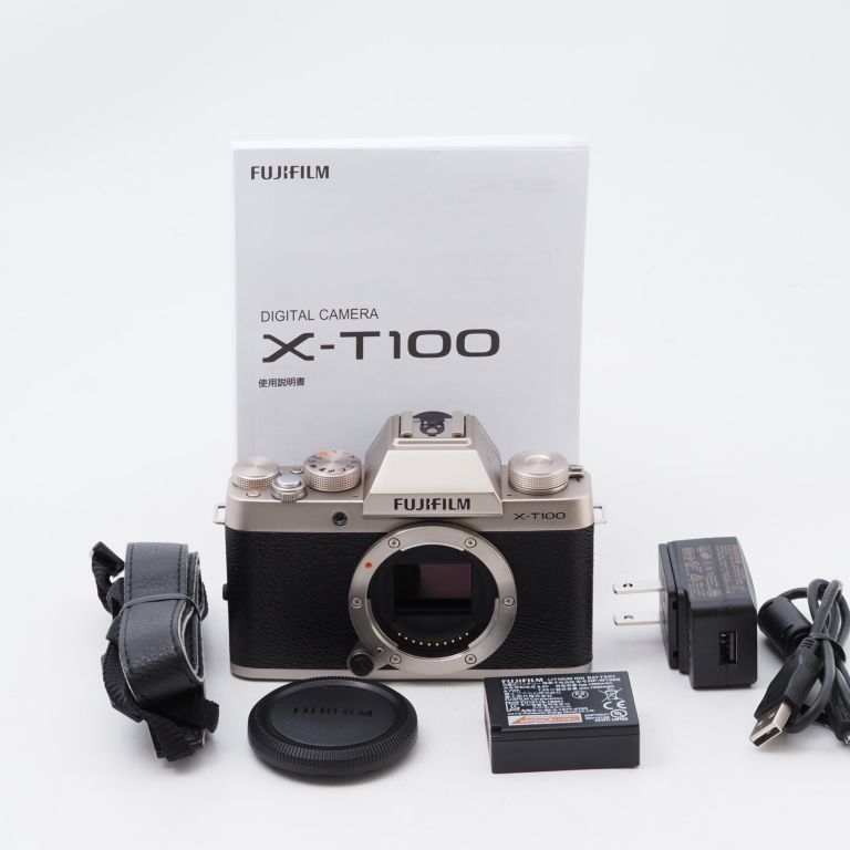 FUJIFILM ミラーレス一眼 X-T100シャンパンゴールド X-T100-G - メルカリ