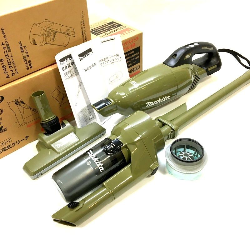 makita マキタ 充電式クリーナ CL284FDZO 本体のみ 18Ｖバッテリ 充電器別売 オリーブ A-74516 クリーナ用サイクロンユニット付 コードレス △ DW3394