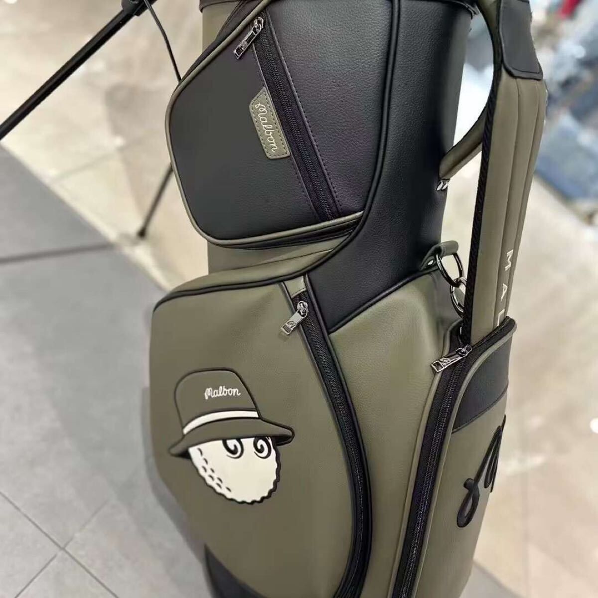 マルボンカラーグリーン ゴルフバッグ キャディバッグ malbon golf 25
