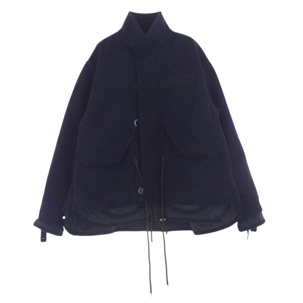 Sacai サカイ ブルゾン 22AW 22-02884M Wool Melton Blouson ウール メルトン ブルゾン フルジップ レイヤード  ジャケット ダークネイビー系 3【中古】 - メルカリ