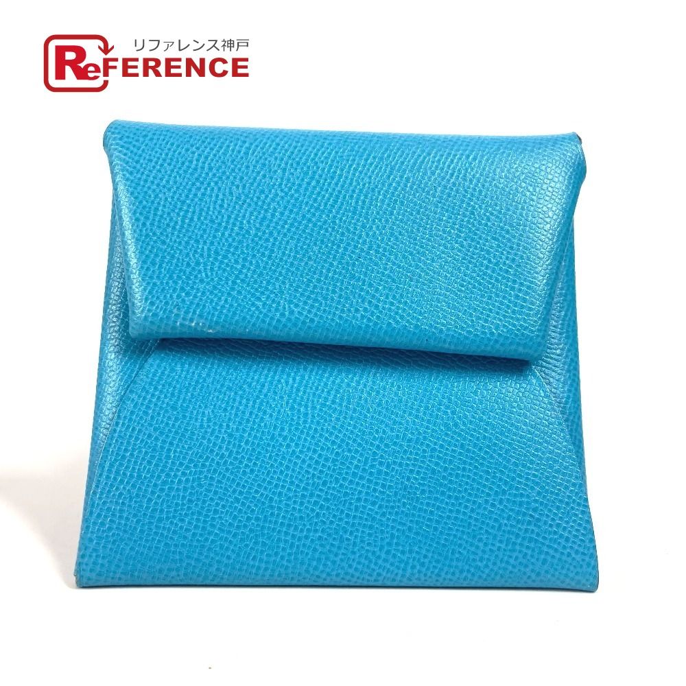 HERMES エルメス コインケース バスティア レザー ブルー - メルカリ