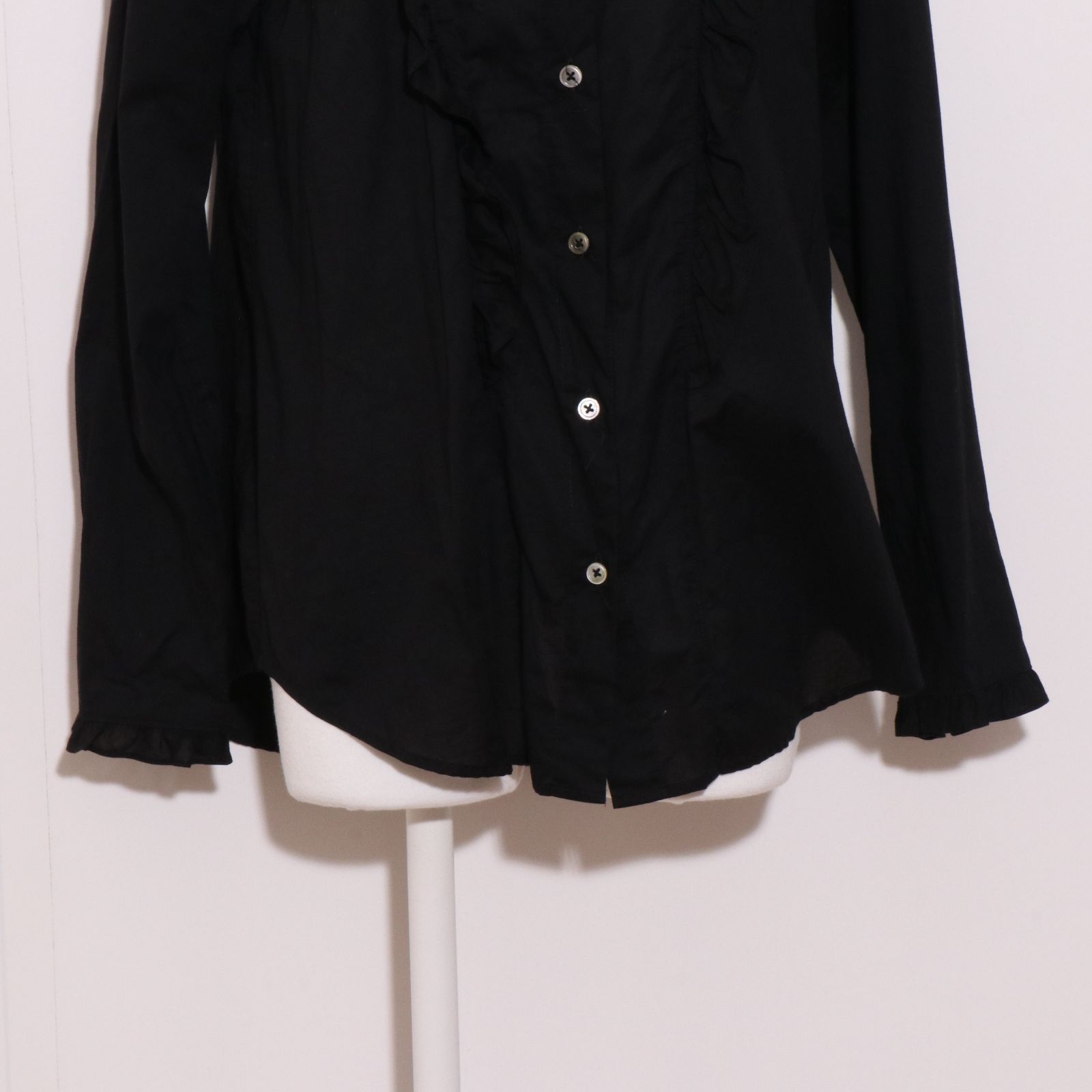 【美品】フォーティナインアベニュージュンコシマダ 長袖ブラウス フリル M ☆美品☆ 49AV.junko shimada フォーティーナインアベニュー