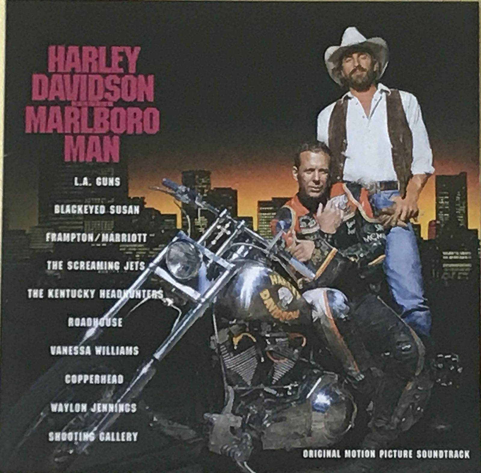 ハーレーダビッドソン＆マルボロマン 1991年公開のバイカームービー 当時人気絶頂のミッキーロークと マイアミバイスのドンジョンソンが ダブル主演  日本のバイクシーンに衝撃を与えた イージーライダーと並ぶ映画です キングオブハーレーやストーンコールド ボンバー ..., image size:1600x1576