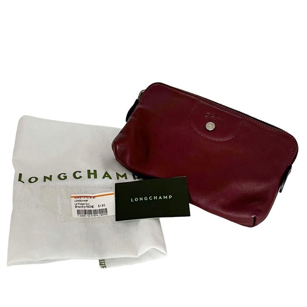 LONGCHAMP ロンシャン セカンドバッグ ポーチ キャンバス レザー LONGCHAMP ロンシャン セカンドバッグ ポーチ キャンバス レザー