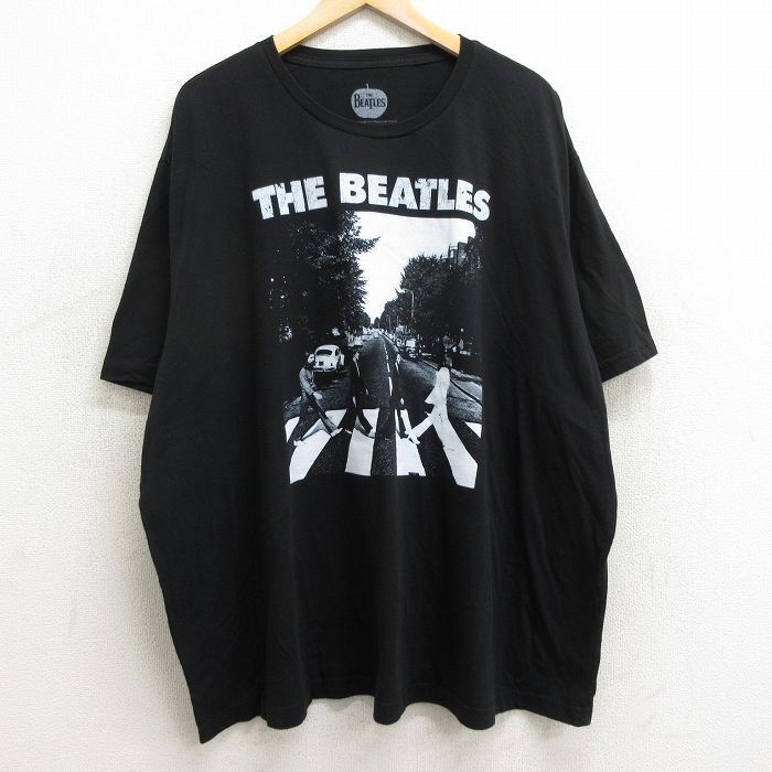 XL/古着 半袖 ロック バンド Tシャツ メンズ ビートルズ 大きいサイズ クルーネック 黒 ブラック spe 24jun15 中古
