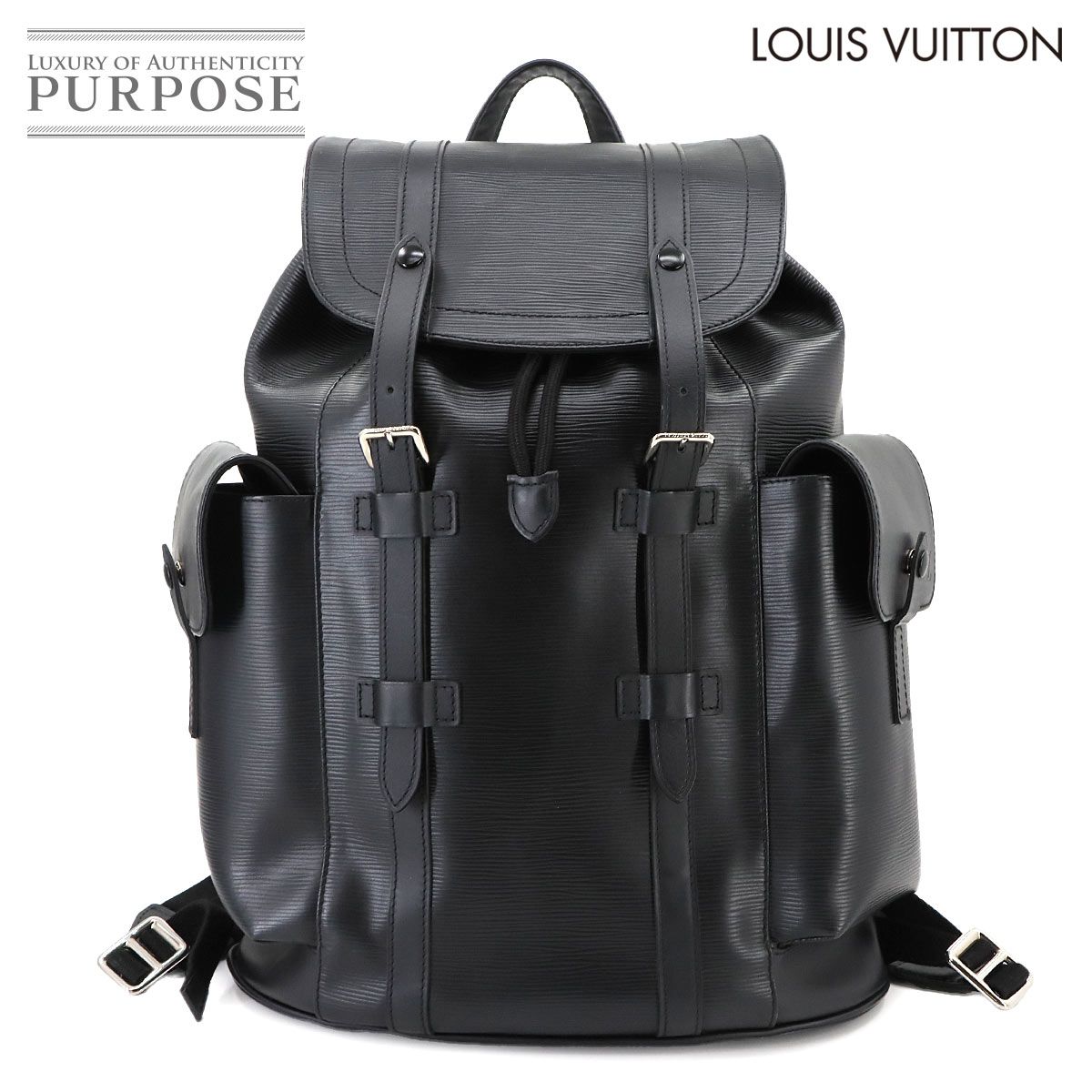 ルイ ヴィトン LOUIS VUITTON エピ クリストファー PM バックパック リュックサック レザー ノワール M50159 Christopher PM 90297408