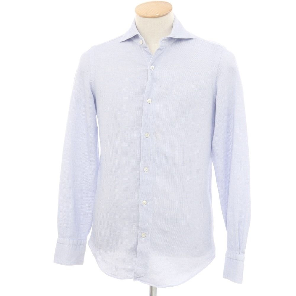 中古】フィナモレ Finamore コットン ホリゾンタルカラー シャツ
