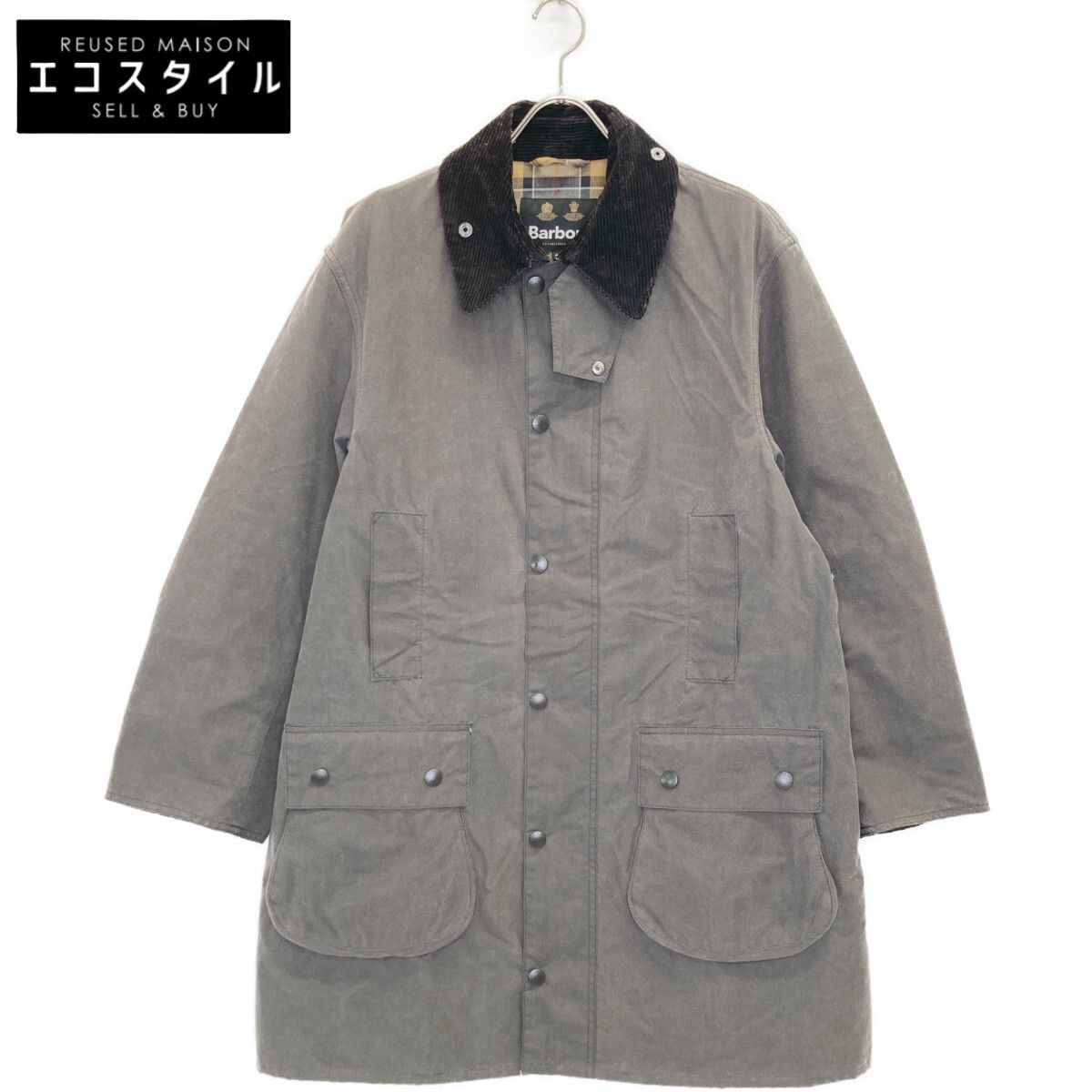 Barbour バブアー 222MWX2089 22AW グレー 2ワラント OSBORDER オイルドジャケット 38