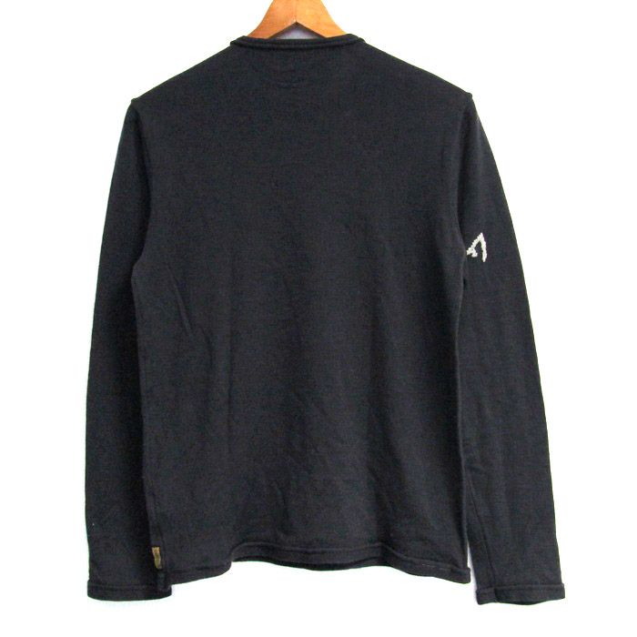 アルマーニジーンズ ニット 長袖 クルーネック ウール トップス レディース Mサイズ ネイビー系 ARMANI JEANS アルマーニジーンズ ニット 長袖 クルーネック ウール トップス