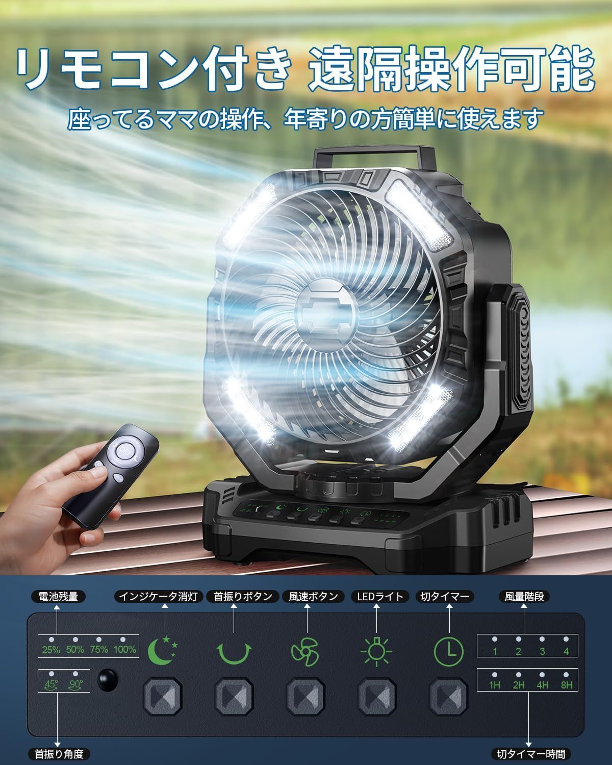 タイマー機能 自動首振り