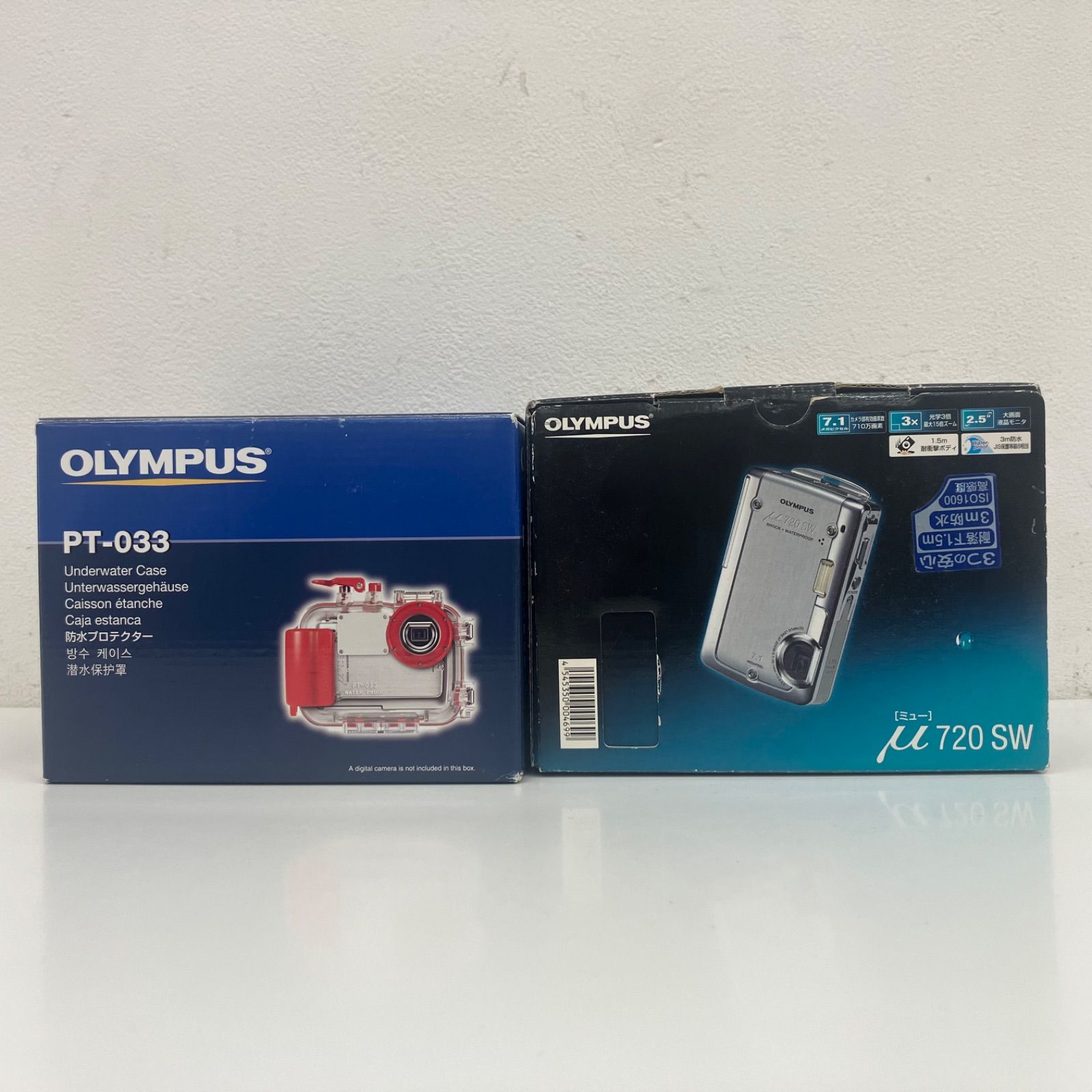 カメラ OLYMPUS μ720SW デジタルカメラ 防水プロテクター PT-033 セット