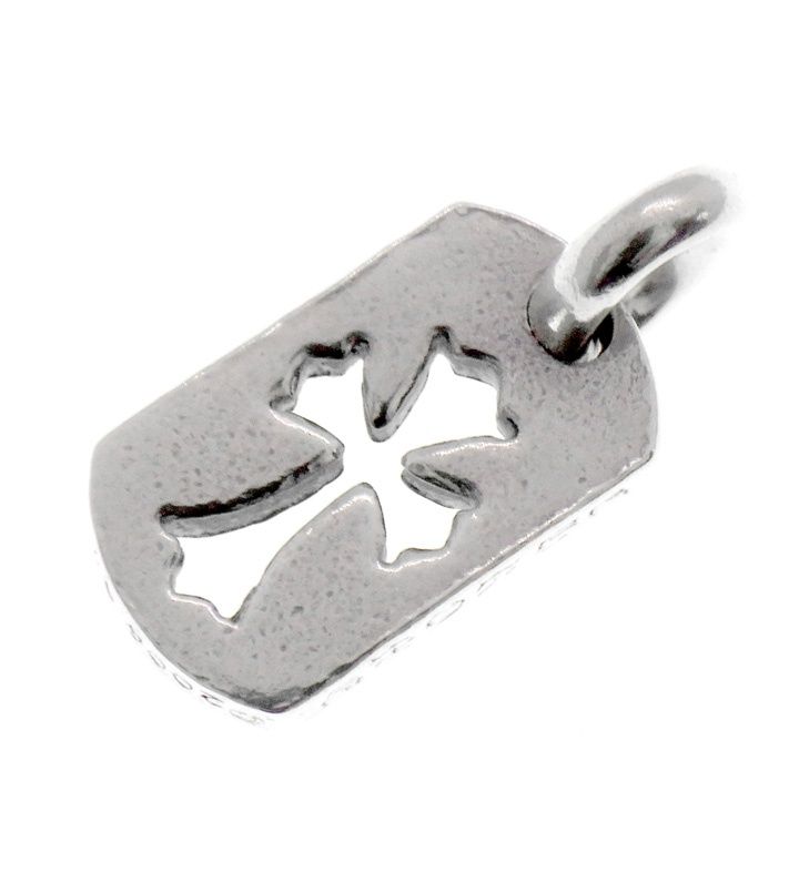 クロムハーツ CHROME HEARTS DT TNY CO CRS タイニー カットアウト CH クロス シルバー ドッグタグ ネックレス トップ w24534