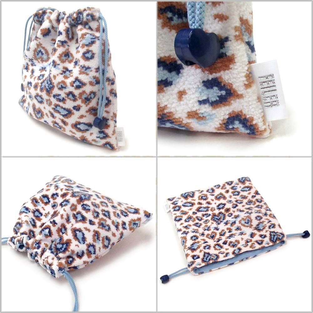 新品 未使用】FEILER フェイラー 巾着バッグ ポーチ アニマル ハート柄  