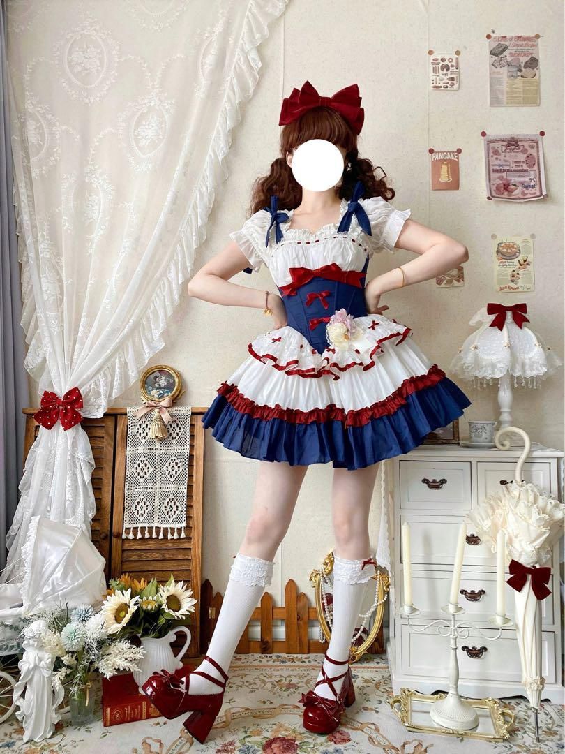 人気ブランドも多数！ ♥ 白雪姫カラー ロリータミニワンピース お出かけ女子会イベントにおすすめ