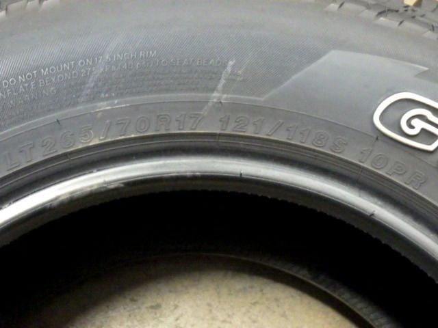 G015◆265|70R17 121|118◆1本