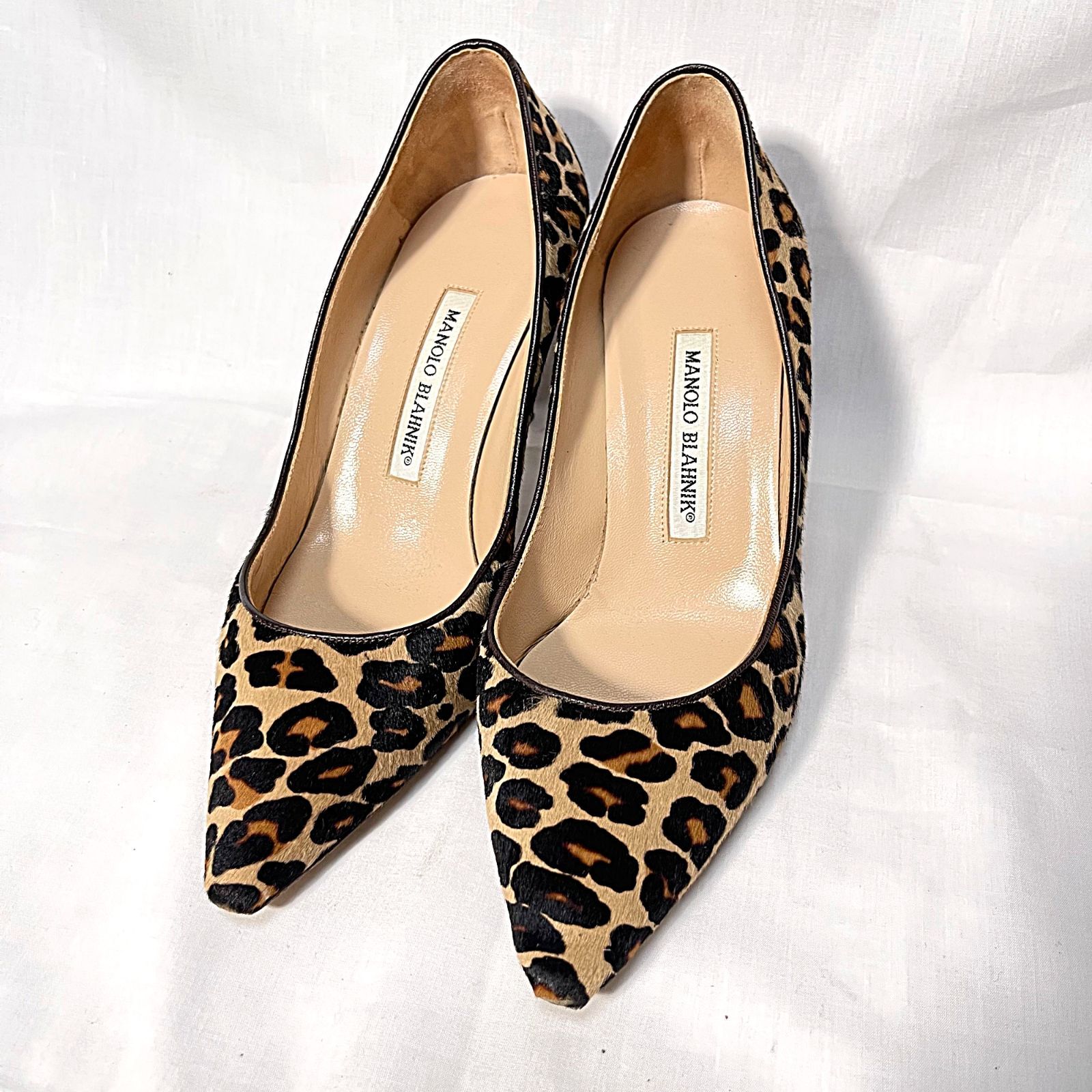 マノロブラニク レオパード柄パンプス 37 LISTONY