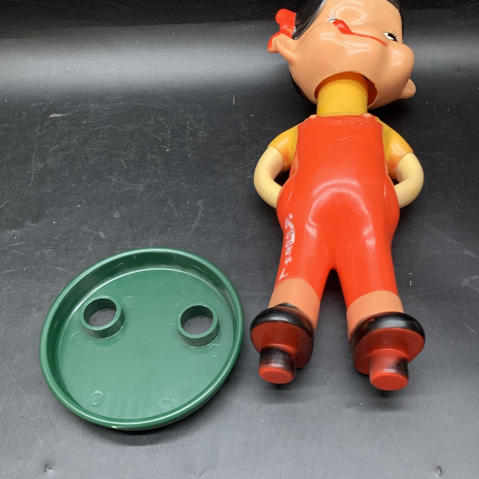 M367 ペコちゃん 当時物 昭和レトロ ソフビ 全長約31㎝ 首振り