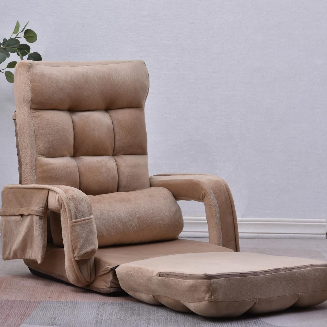 座椅子 リクライニング 節約 14段ギア リクライニングチェアー