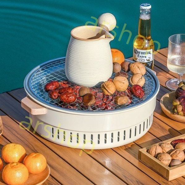 囲炉裏風炭火炉 茶・焼き用 携帯式アウトドア Amazon.co.jp