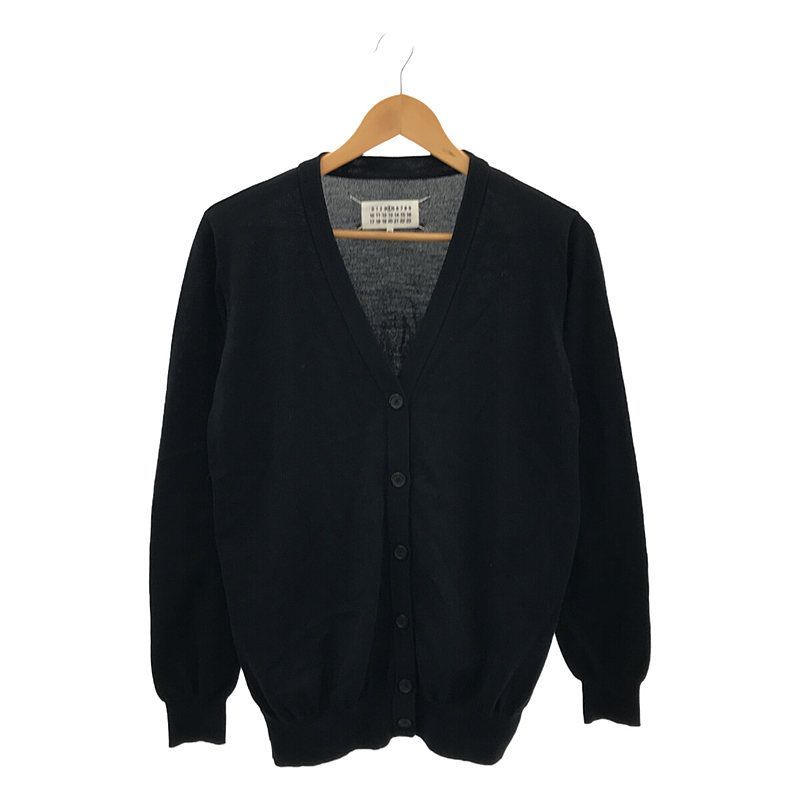 Maison Martin Margiela / メゾンマルタンマルジェラ | 2015SS | エルボーパッチ コットン Vネックカーディガン | S | レディース