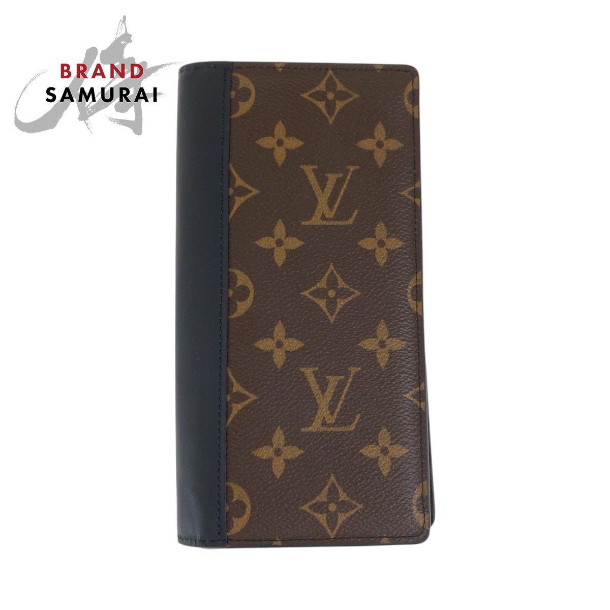 LOUIS VUITTON ルイヴィトン モノグラム マカサー ポルトフォイユ ブラザ ブラウン ブラック シルバー金具 PVC M69410 長財布 503239