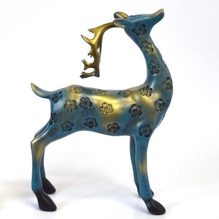 鹿のペアオブジェ しか 鹿 バンビ オブジェ 置物 動物 オーナメント 角