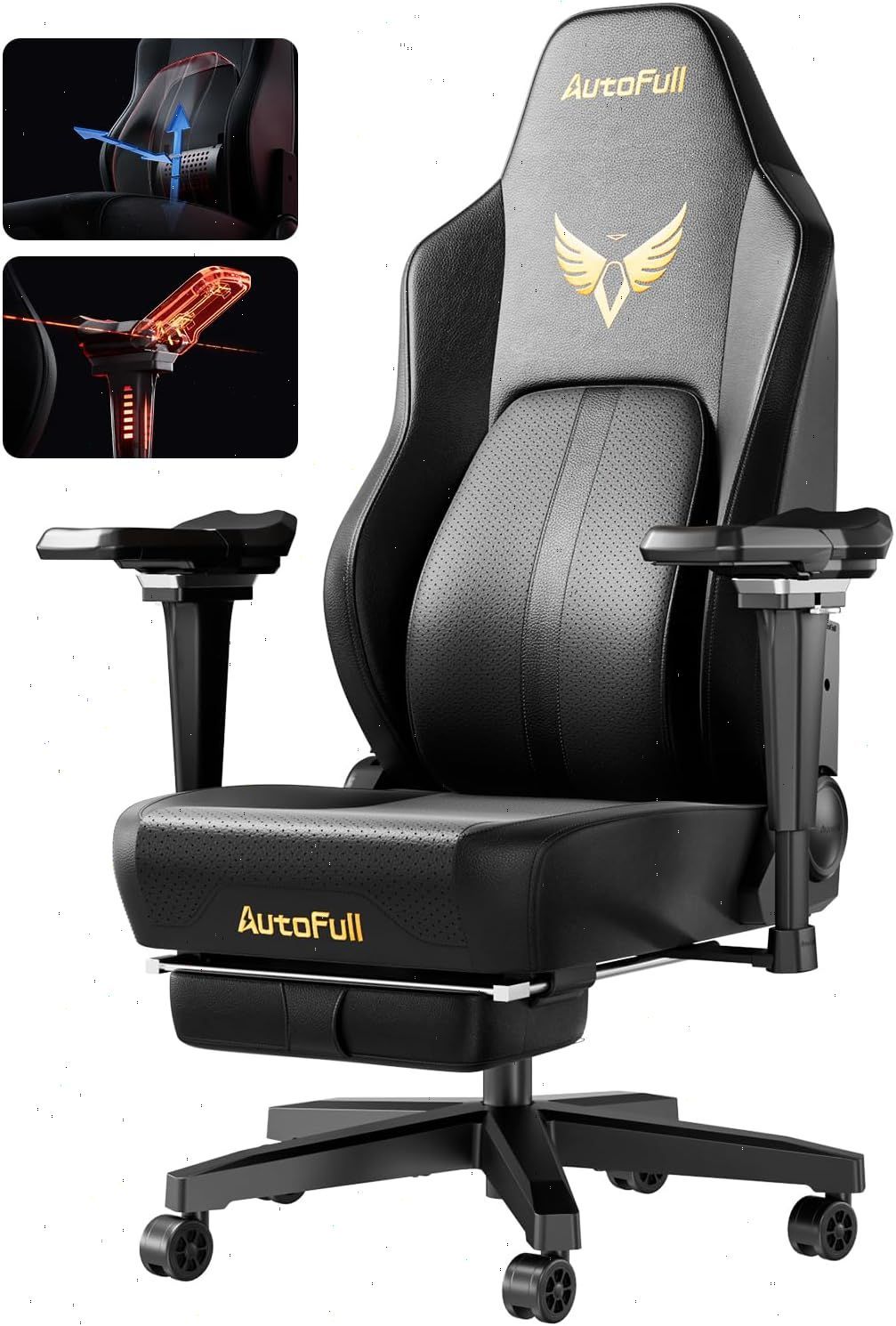 発送不可 埼玉引取 組み立て済 AutoFull オートフル M6 Elite ゲーミングチェア 通風と加熱座面 幅広座面 通気性パンチングPUレザー AUTO